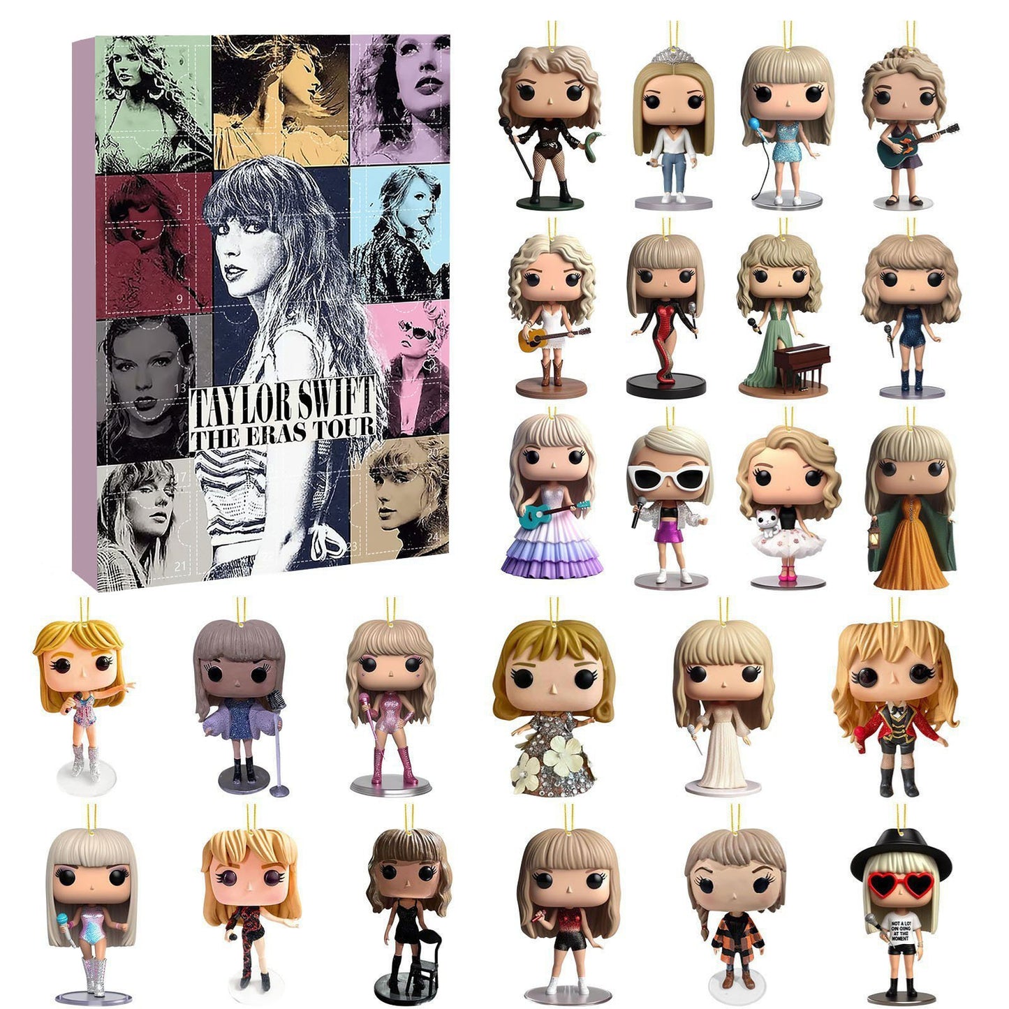Christmas 2025 Taylor Swift Advent Calendar Blind Box Q-Version Acrylic Figures Set 24Pcs