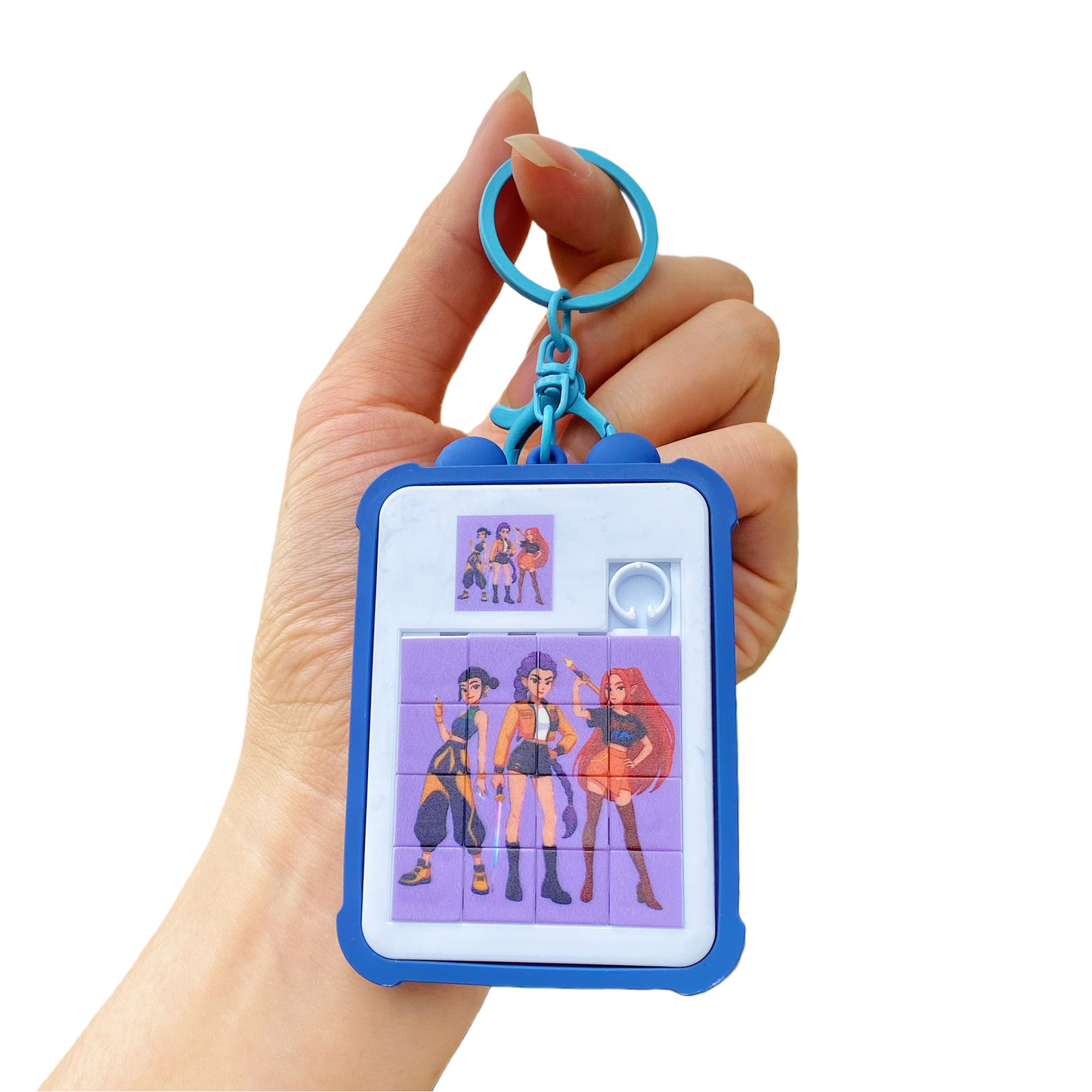 K-POP Demon Hunters Sliding Puzzle Keychain Mini Handheld Brain Teaser Toy Accessory