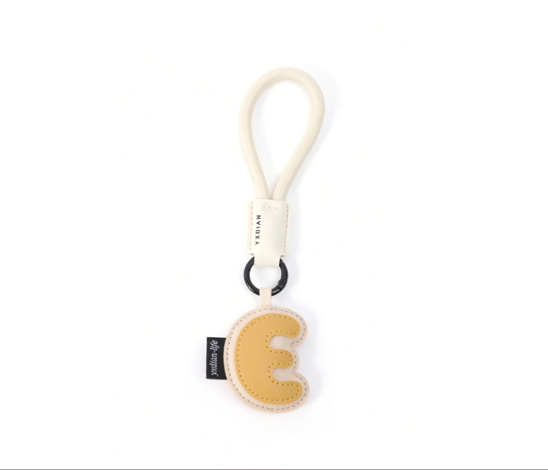 PU Leather 3D Letter A-Z Keychain, Bag & Backpack Charm