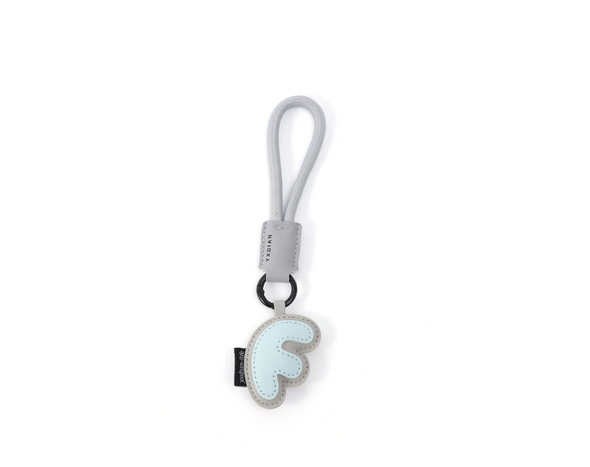 PU Leather 3D Letter A-Z Keychain, Bag & Backpack Charm