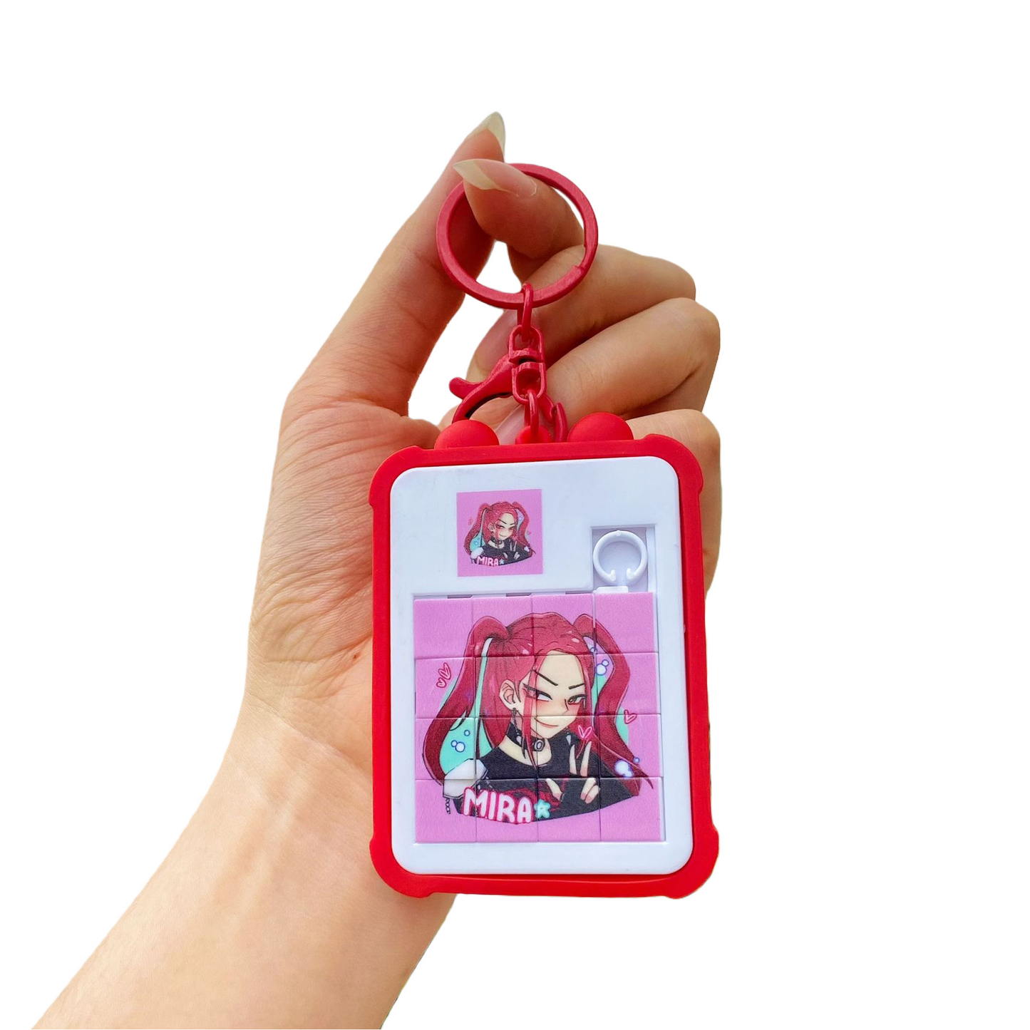 K-POP Demon Hunters Sliding Puzzle Keychain Mini Handheld Brain Teaser Toy Accessory