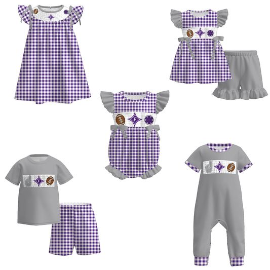 Furman Football Embroidered Matching Sibling Outfits