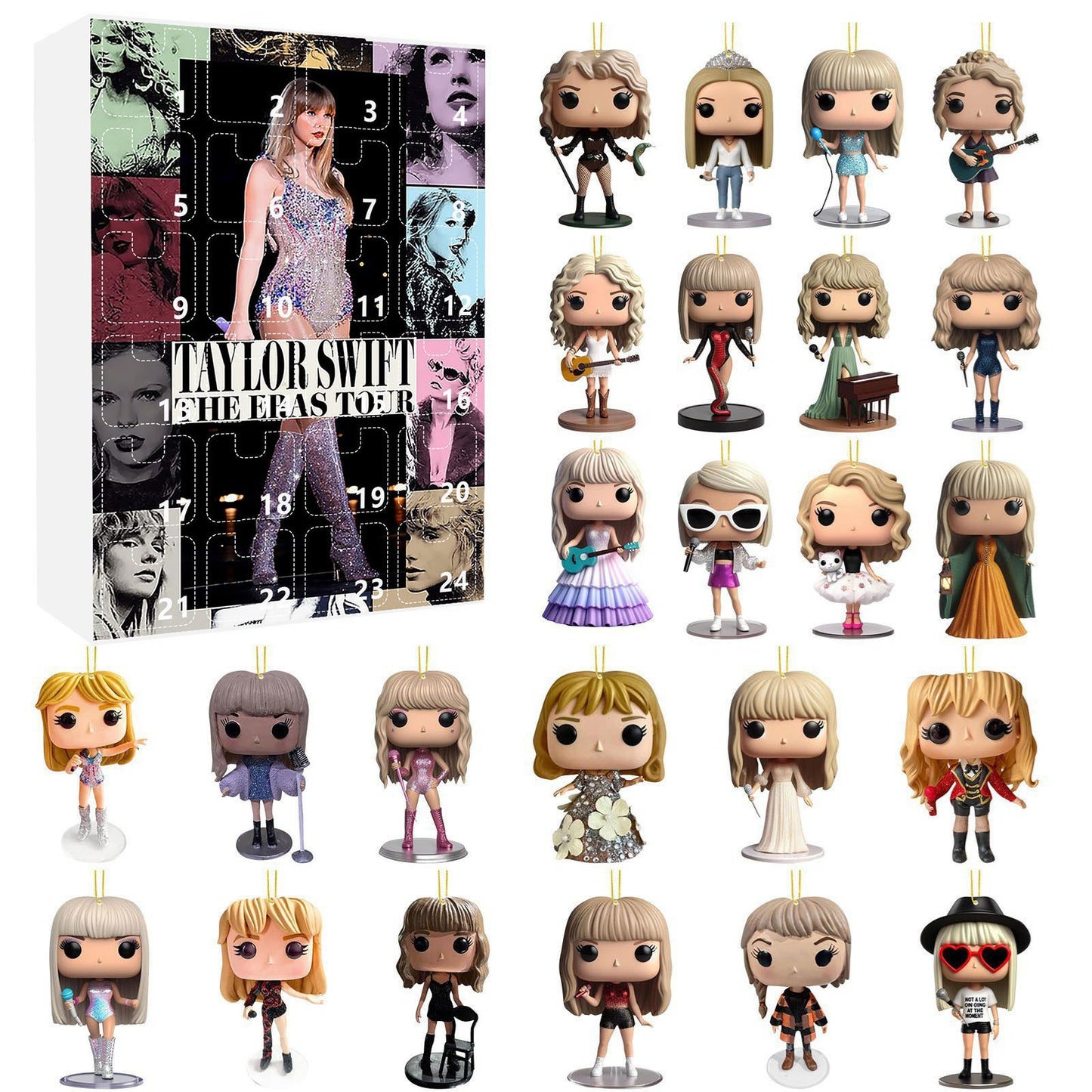Christmas 2025 Taylor Swift Advent Calendar Blind Box Q-Version Acrylic Figures Set 24Pcs