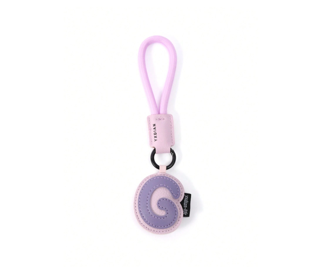 PU Leather 3D Letter A-Z Keychain, Bag & Backpack Charm