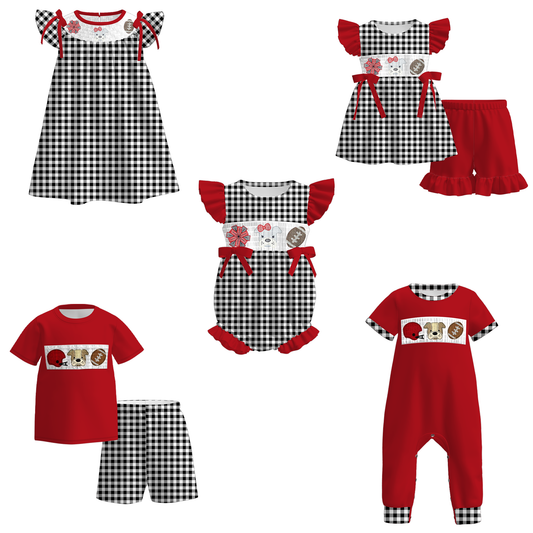 Georgia Football Embroidered Matching Sibling Outfits