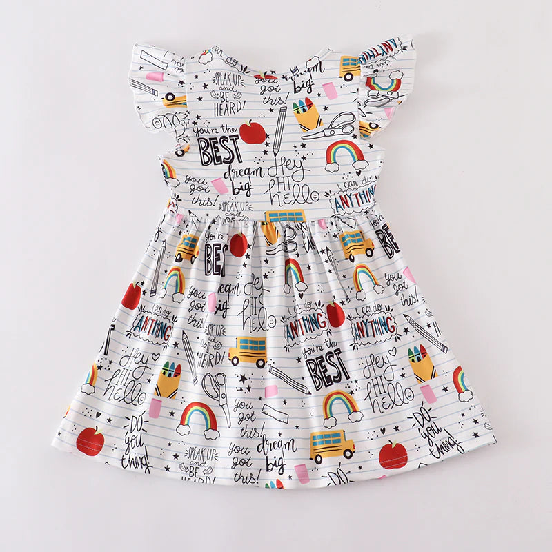 Fashion Girls Back To School Summer Cute Short Sleeves Dress