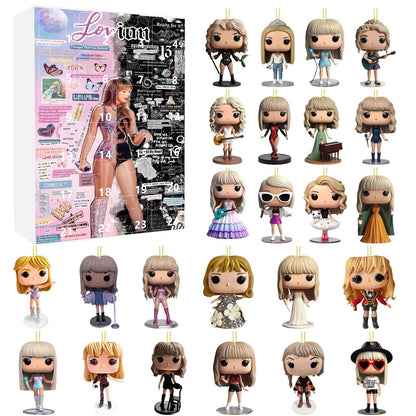 Christmas 2025 Taylor Swift Advent Calendar Blind Box Q-Version Acrylic Figures Set 24Pcs