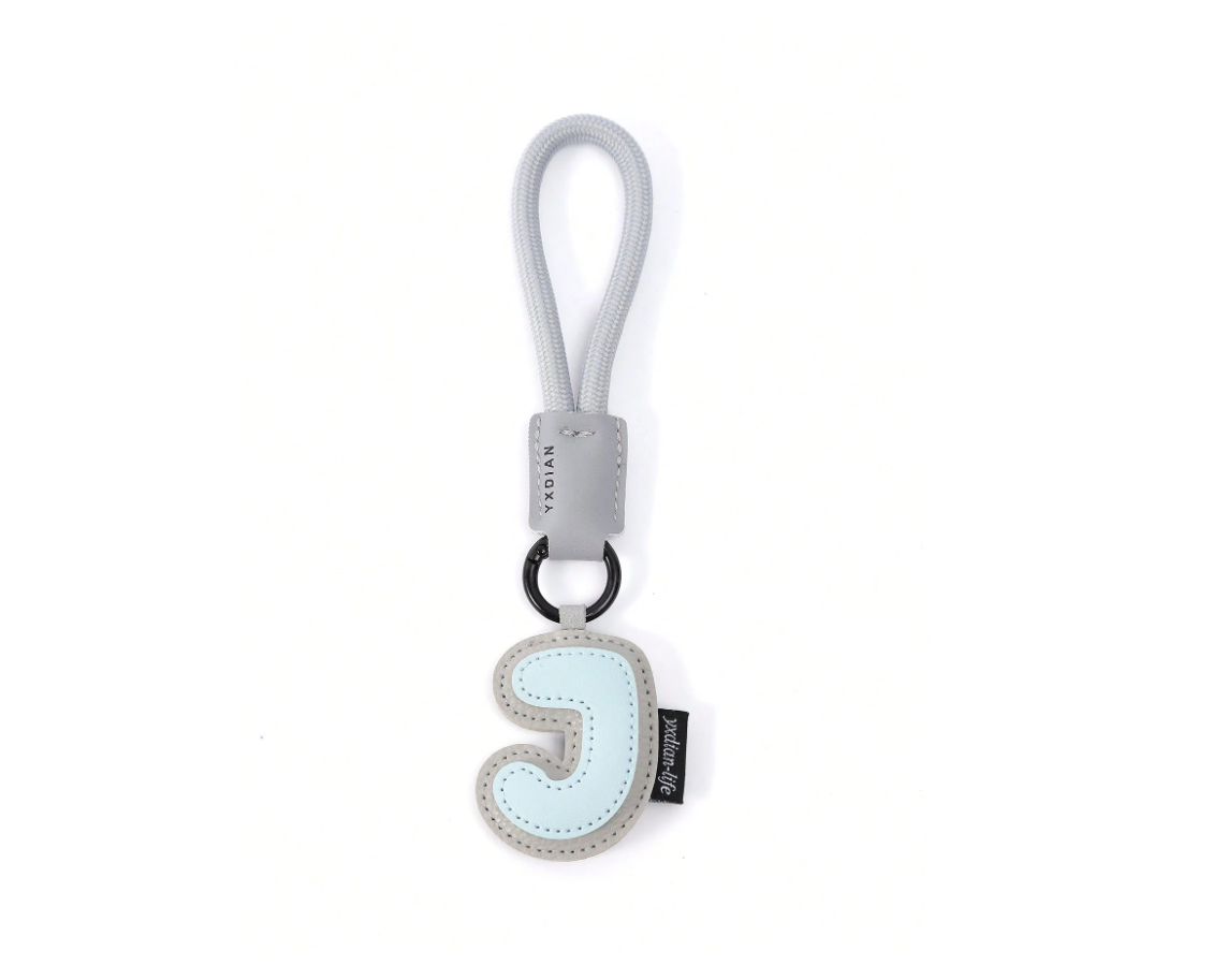 PU Leather 3D Letter A-Z Keychain, Bag & Backpack Charm