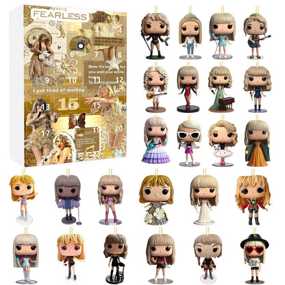 Christmas 2025 Taylor Swift Advent Calendar Blind Box Q-Version Acrylic Figures Set 24Pcs