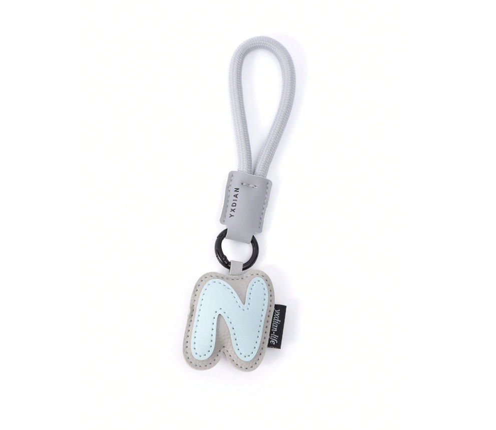 PU Leather 3D Letter A-Z Keychain, Bag & Backpack Charm