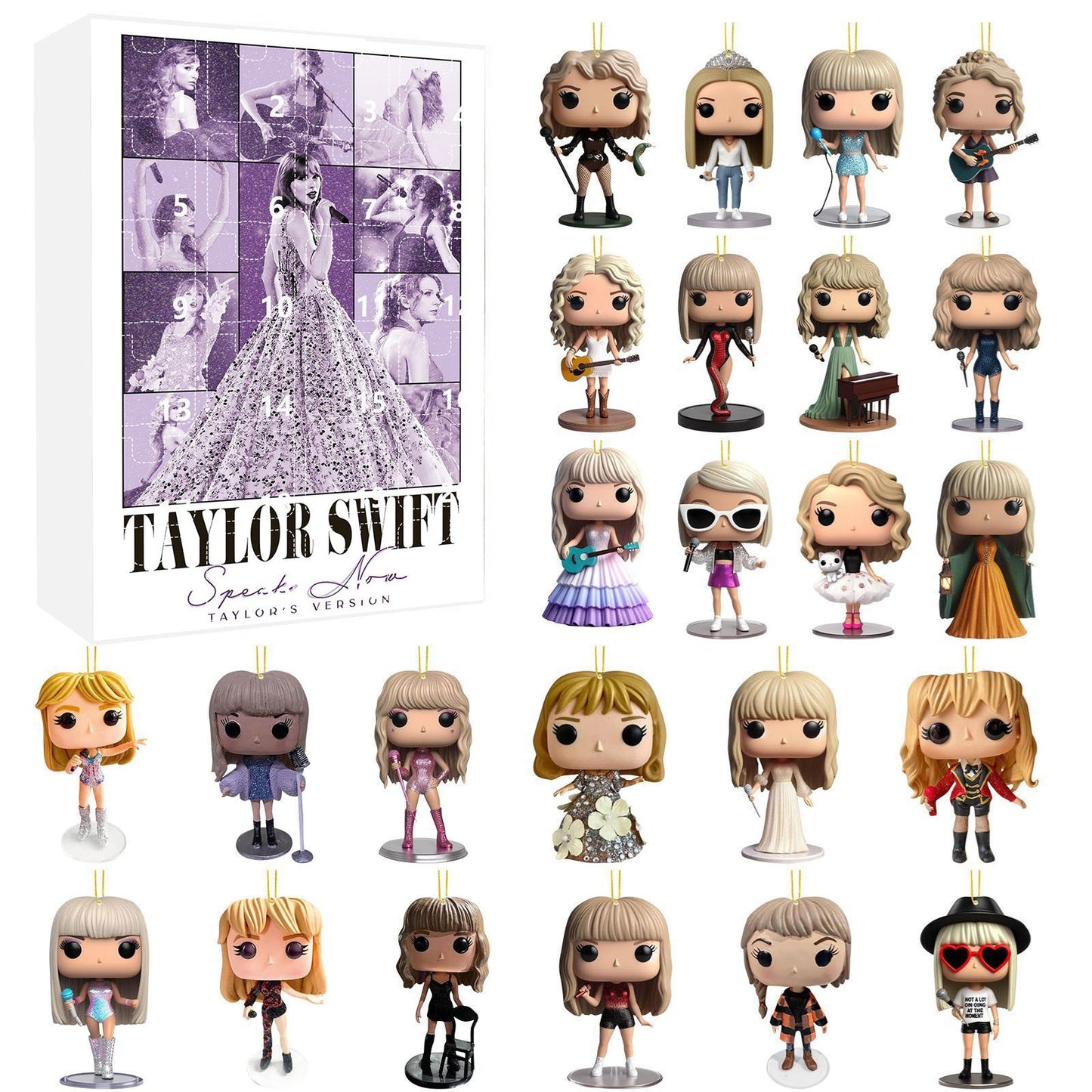 Christmas 2025 Taylor Swift Advent Calendar Blind Box Q-Version Acrylic Figures Set 24Pcs