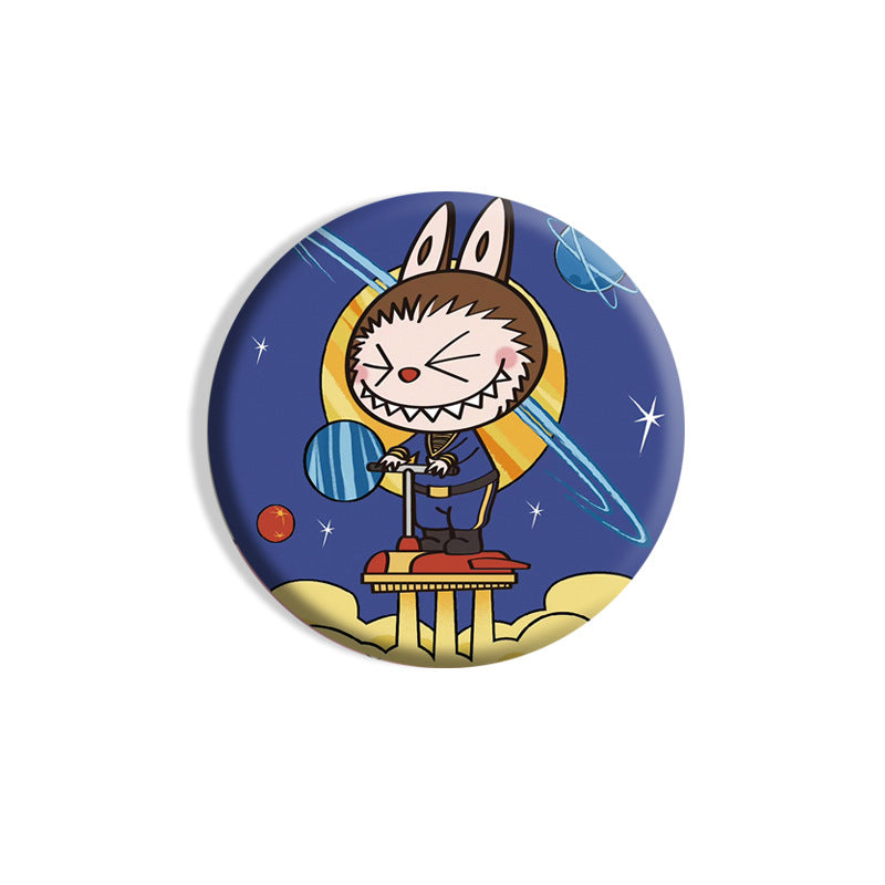 Labubu Cartoon Creative Pins, Cute Heart Brooch Badges (Multiple Styles)