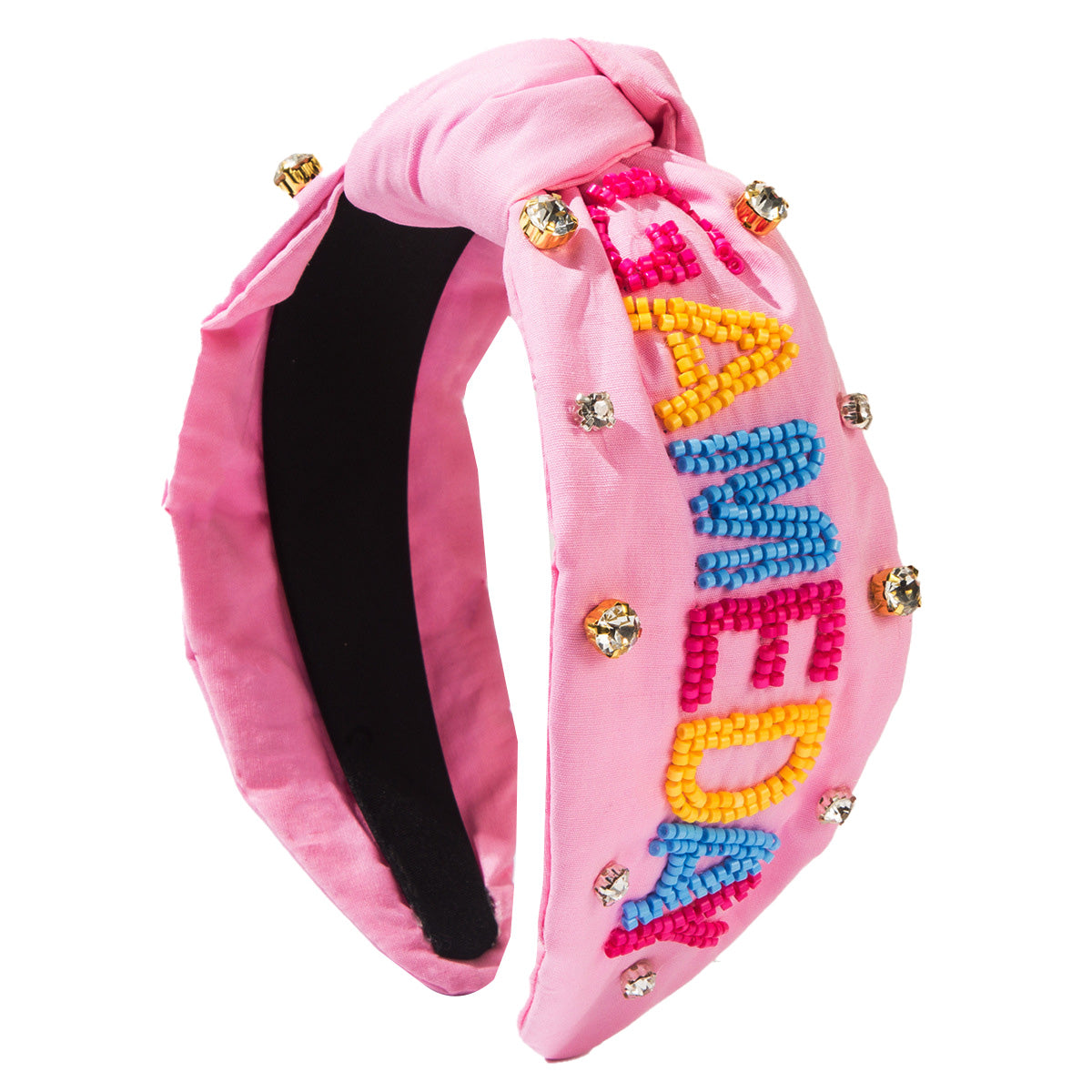 Gameday Headband Seed Beads Rhinestones Pearl Knot 3 Clors