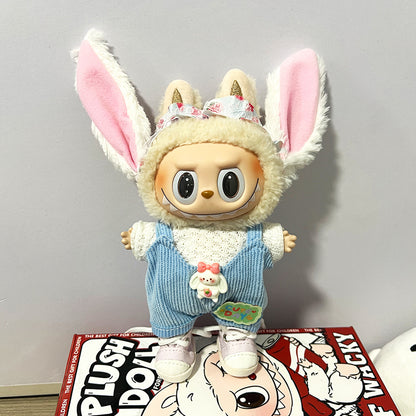17cm Labubu Doll Clothes Outfit Dress Up Changeable Costume