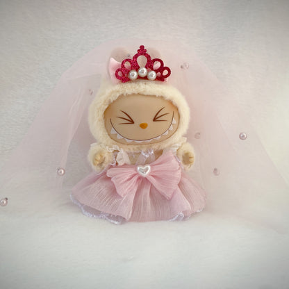 17cm Labubu Dress Up Set Outfit Changeable Costume