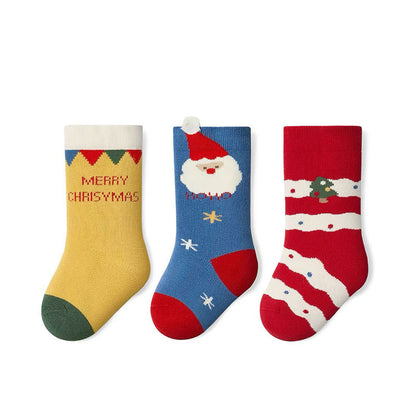 Christmas 2025 Baby Socks Newborn & Infant Warm Red Winter Socks Holiday Gift Pack Sale
