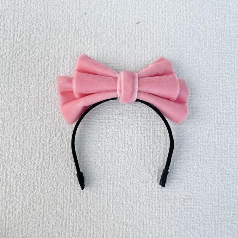 Labubu Doll Bow Velvet Headband Elegant Hair Accessories
