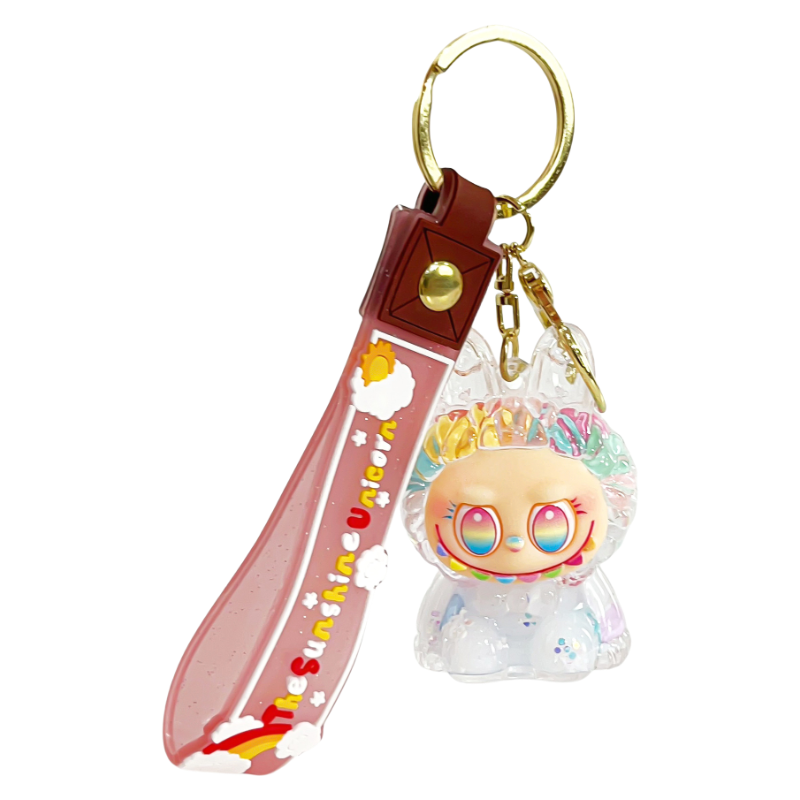 Lalabu Acrylic Liquid Glitter Silicone Keychain Gift Purse Charm & Bag Accessory