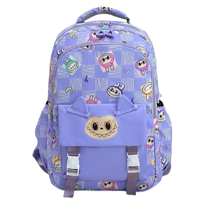 Girls Boy's Labubu Print Large Zipper Backpack Back To School Bag Gift