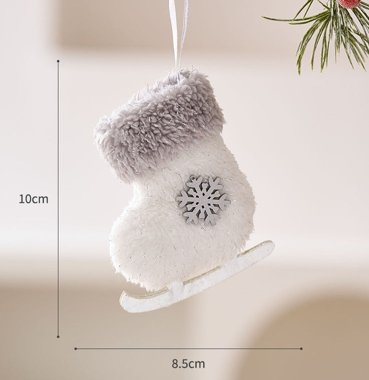 Cozy Pastel Christmas 2025 Plush Ornaments Handmade-Style Gnomes & Snowmen Socks for Holiday