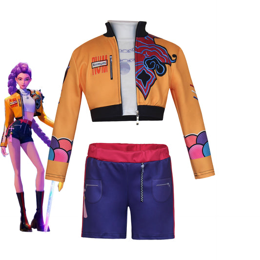 Halloween Girls Kids K-pop Demon Hunters Cosplay Costume Mira, Zoey, Rumi Anime Outfit