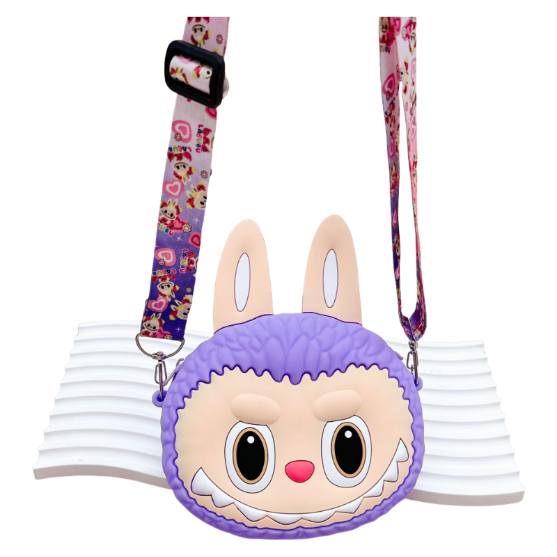 Labulu Coin Purse Keychain Silicone Wallet Charm Crossbody 4 Colors
