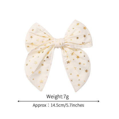 Christmas Tartan Bow Hair Clip Girls Vintage Plaid Accessory Cotton Linen Fabric Headband