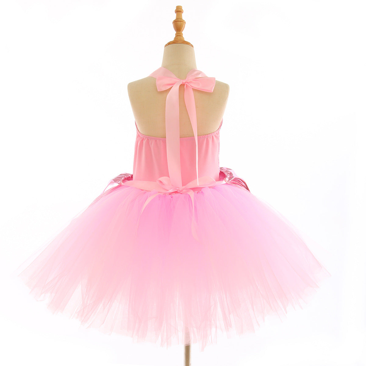 Shiny Tutu Dress with Bow Metallic Princess Costume Set