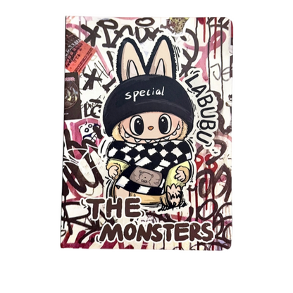 Graffiti Labubu A5 Hardcover Notebook – Cute Cartoon Journal, Office Planner & Diary