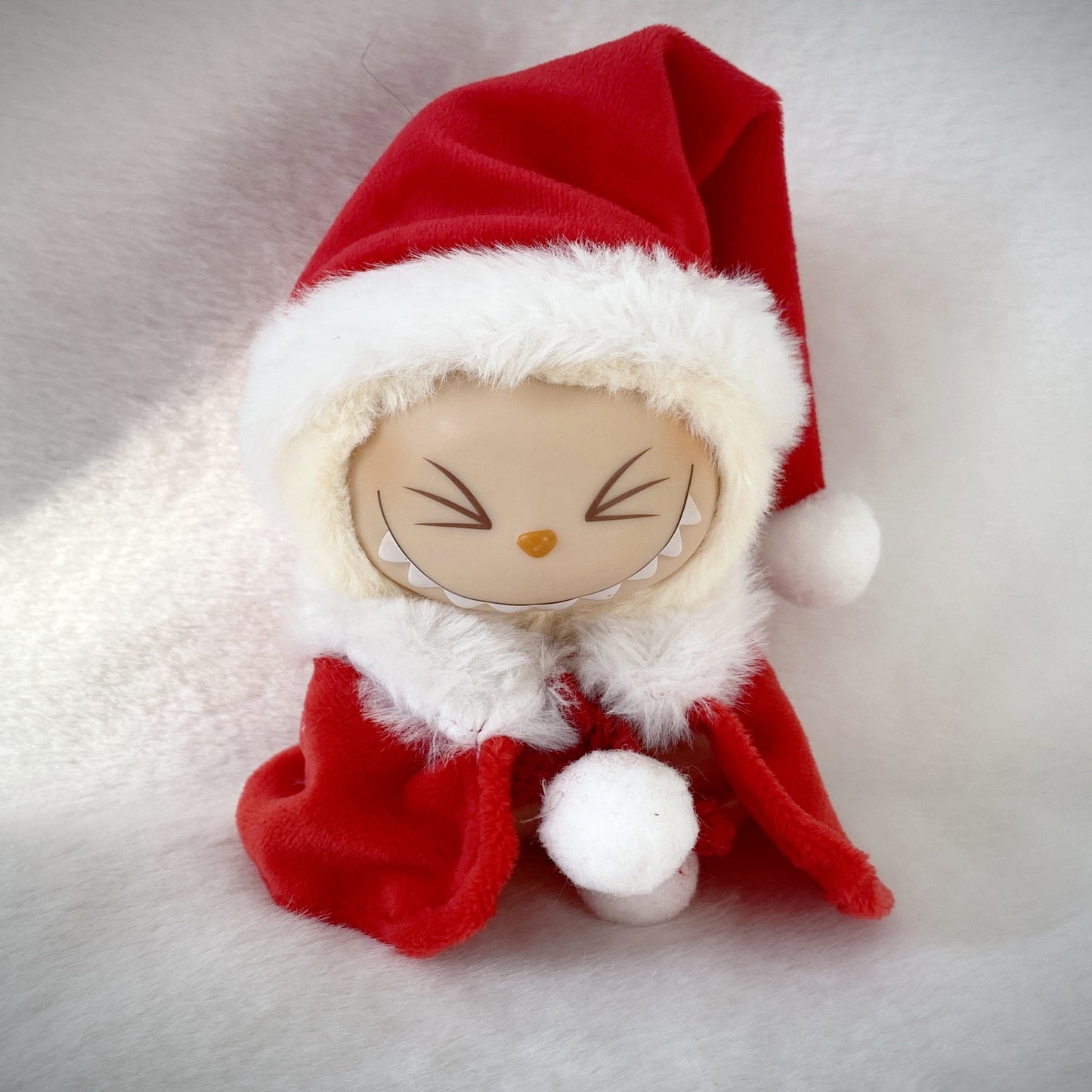 17cm Labubu Christmas Doll Outfit Bow Headwear Costume