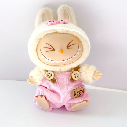 17cm Labubu Overall & Headwear Outfit Changeable Costume