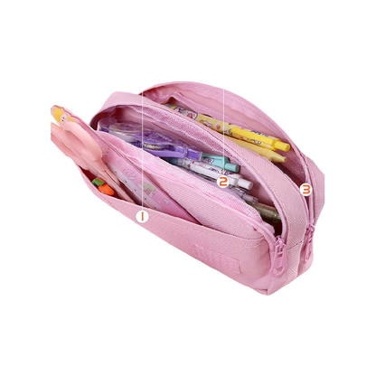 K-Pop Demon Hunters Pencil Case Large Capacity Student Pen Bag Trendy Stationery Organizer