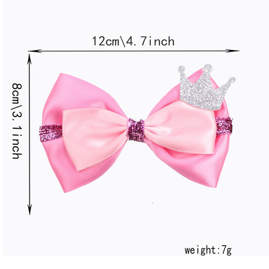 Halloween Witch Print Green Pink Black Hair Clips Bow Hairpins Girls
