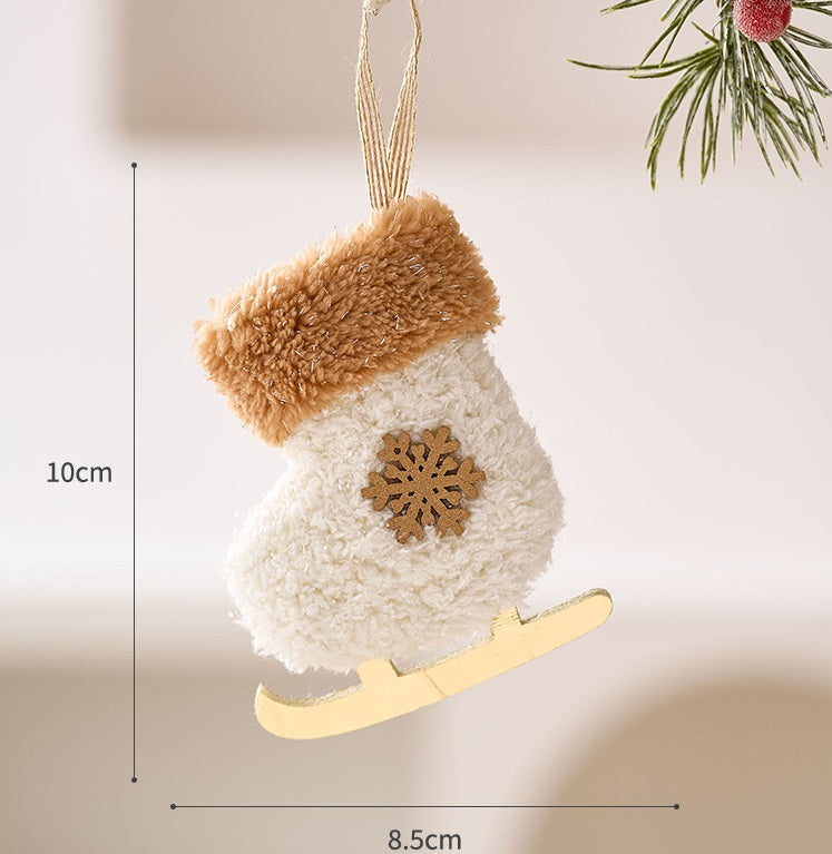 Cozy Pastel Christmas 2025 Plush Ornaments Handmade-Style Gnomes & Snowmen Socks for Holiday