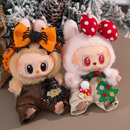 Labubu Halloween Christmas Pumpkin Headband Outfit Changeable Costume Dress Up