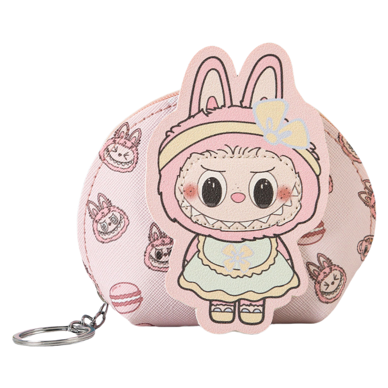 Labulu Coin Purse Keychain Wallet Charm Zipper Mini Backpack Shape
