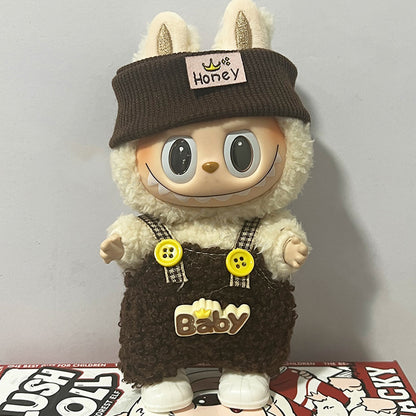 17cm Labubu Doll Clothes Outfit Dress Up Changeable Costume