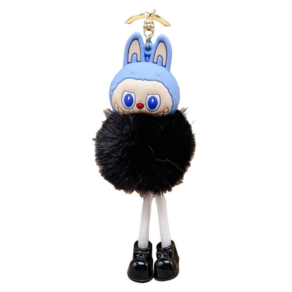Labubu Plush Keychain Cartoon Hanging Doll for Backpack Car Keys Purse or Gift