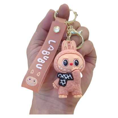 Silicone Cartoon Costume Keychain Labubu Bag & Car Charm Gift