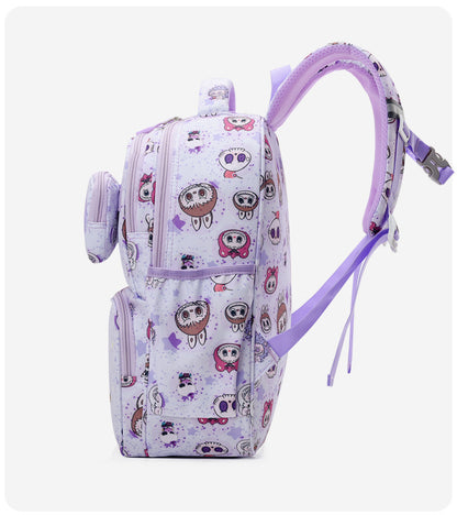Labubu Print Trendy Print Large Backpack Back To School Bag