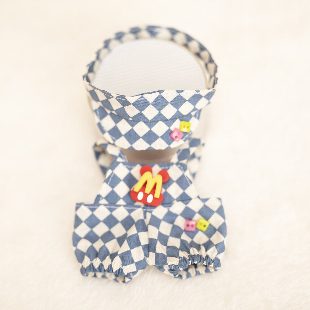 17cm Labubu Overall Baseball Set Outfit Changeable Costume