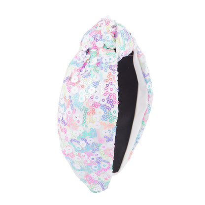 Summer Vibrant Sequin Knot Headband Hair Accessory