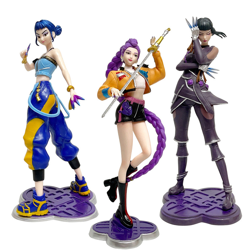 Demon Hunter Rumi Zoey Action Figure K-POP Inspired Desk Display Collectible (Blister Pack)