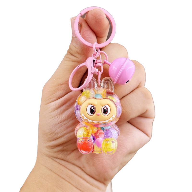 Colorful Bead Lalububu Keychain Creative Gift Accessory