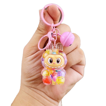 Colorful Bead Lalububu Keychain Creative Gift Accessory