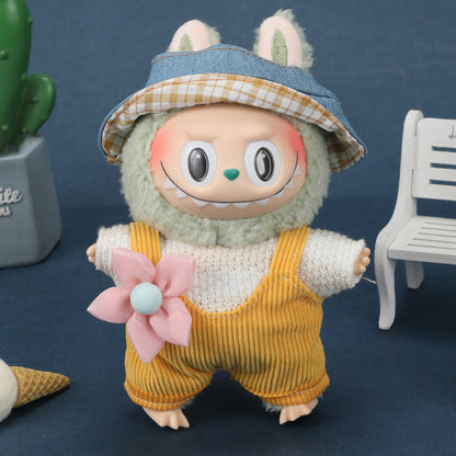 17cm Labubu Doll Clothes Outfit Dress Up Changeable Costume