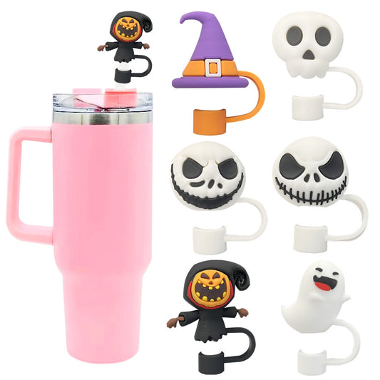 Halloween Straw Topper – Fits 10mm Large Tumbler Straws, Cute Reusable Dust Cap