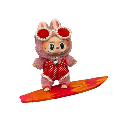 17cm Labubu Swimwear Surfboard Set Changeable Costumes