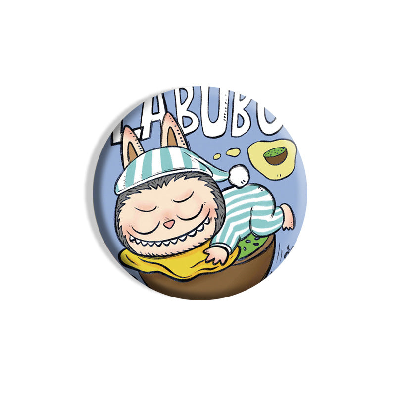 Labubu Cartoon Creative Pins, Cute Heart Brooch Badges (Multiple Styles)