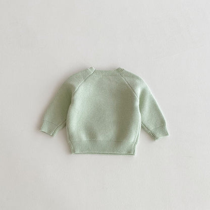 Labubu Pattern 2025 Fall/Winter Kids Cartoon Knit Sweater Unisex Crewneck Pullover
